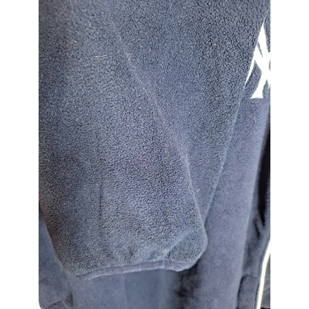Majestic Men Vintage New‎ York Yankees Quarter Zip Fleece Pullover Jacket Size S
